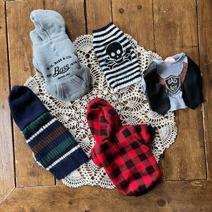 5 male dog xs/s dog shirts sweaters